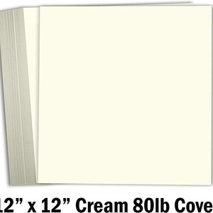 Hamilco Card Stock Scrapbook Paper 12x12 Cream Colored Cardstock 80lb Cover – 25 Pack image 2