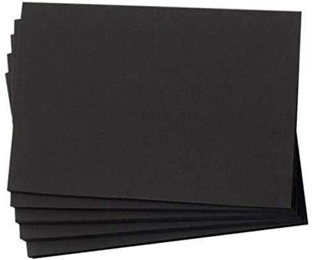 Cardstock Note Hamilco Black Colored Cardstock Thick Paper - Blank Note Greeting ...