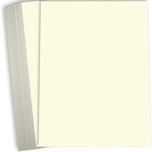 Hamilco Cream Colored Cardstock 8 x 10" Heavy Weight 80 lb Cover Card Stock for Printer - 100 Pack image 2
