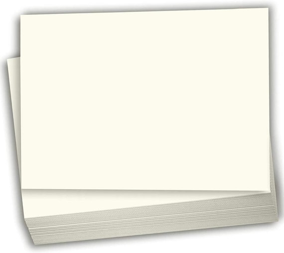 Hamilco Cream Colored Cardstock Paper 4.5" x 6.25" A6 Card 80 lb Cover for Printer 100 Pack