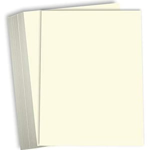 Hamilco Cream Colored Cardstock Thick Paper - 8 1/2 x 11" Heavy Weight 80 lb Cover Card Stock for Printer - 50 Pack image 1
