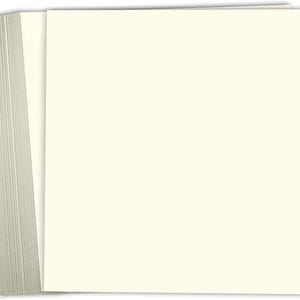 Hamilco Card Stock Scrapbook Paper 12x12 Cream Colored Cardstock 80lb Cover – 25 Pack image 1