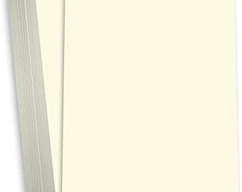 Hamilco Cream Colored Cardstock Thick Paper - 8 1/2 x 11" Heavy Weight 100 lb Cover Card Stock for Printer - 50 Pack