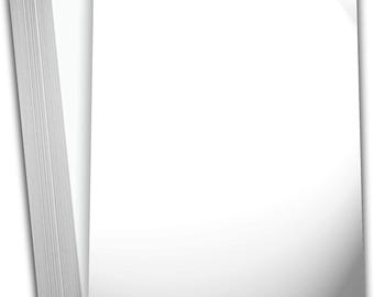Hamilco White Glossy Cardstock Paper 8 1/2 x 11" 100 lb Cover Card Stock 50 Pack