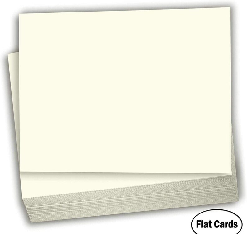 Hamilco Cream Colored Cardstock Paper 4.5" x 6.25" A6 Card 80 lb Cover for Printer 100 Pack image 2
