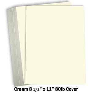 Hamilco Cream Colored Cardstock Thick Paper - 8 1/2 x 11" Heavy Weight 80 lb Cover Card Stock for Printer - 50 Pack image 2
