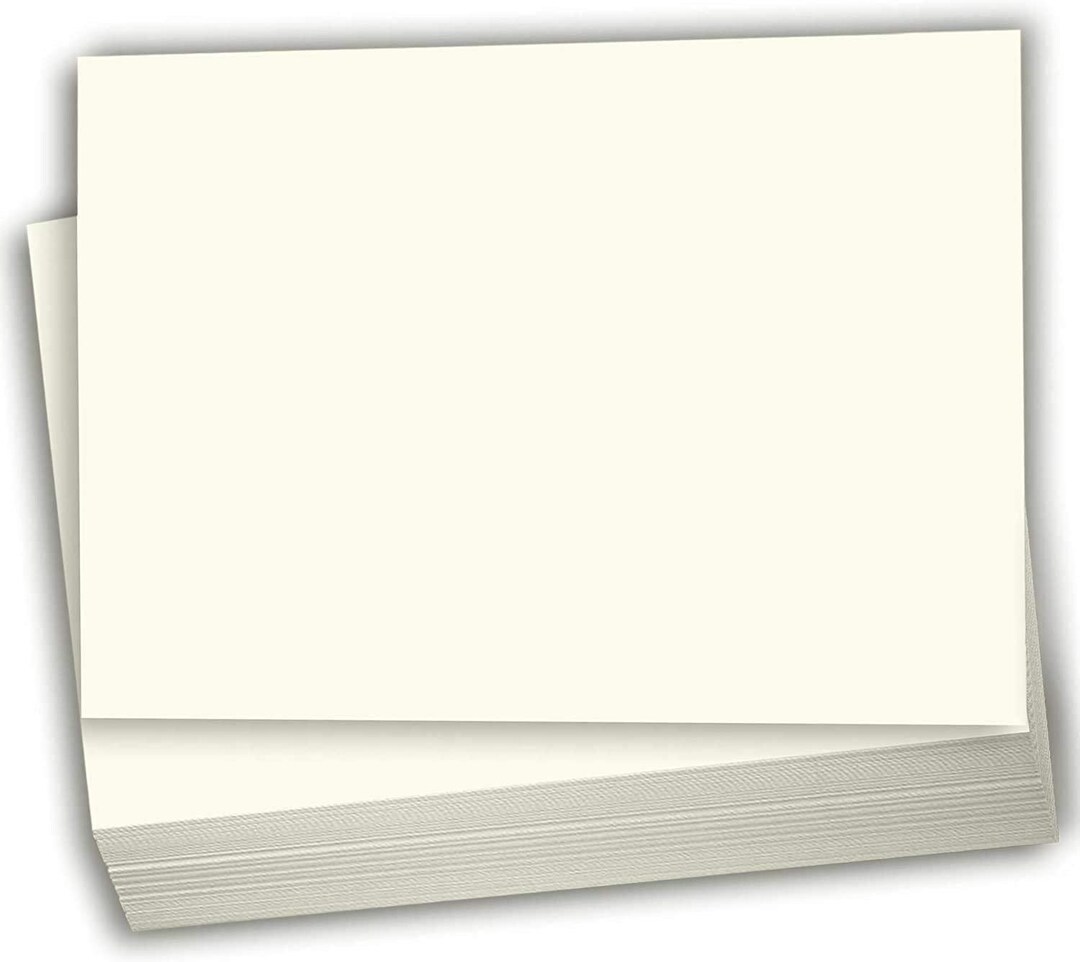 Hamilco Cream Cardstock – 5.5 X 8.5 Inch Blank Flat Cards, 80lb Heavyweight, 100 Pack For Invitations & Greeting Cards