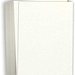 Hamilco Linen Textured Cardstock Paper – 8 1/2 x 11&quot; Blank Thick Heavy Weight 80 lb Cover Card Stock for Printer - 50 Pack (Natural)