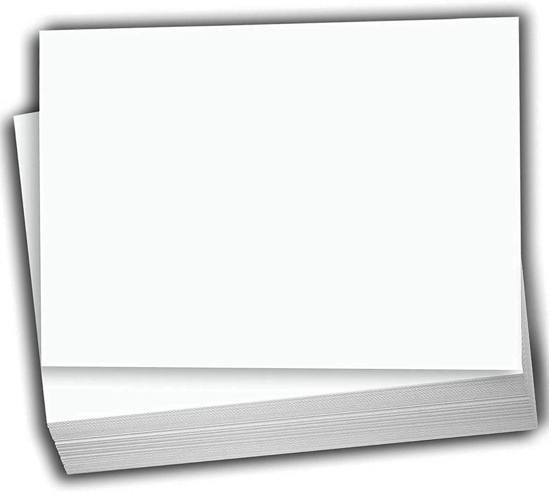 Hamilco White Cardstock Thick Paper - 5 X 7" Blank Heavy Weight 110 Lb ...