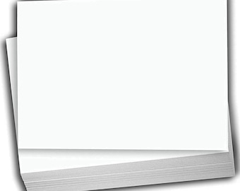 Hamilco White Cardstock Thick Paper - 4 x 6" Blank Heavy Weight 130 lb Cover Card Stock - 100 Pack