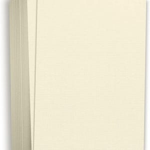 Hamilco Resume Linen Textured Cardstock Paper – 8 1/2 x 11&quot; Blank Thick Heavy Weight 80 lb Cover Card Stock for Printer - 50 Pack (Ivory)