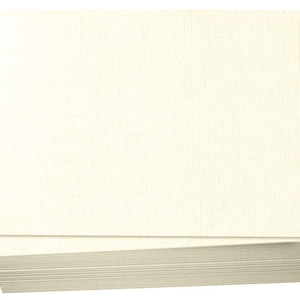 Hamilco 5x7 Ivory Linen Cardstock Paper Blank Index Cards Flat Card Stock 80lb Cover 100 Pack