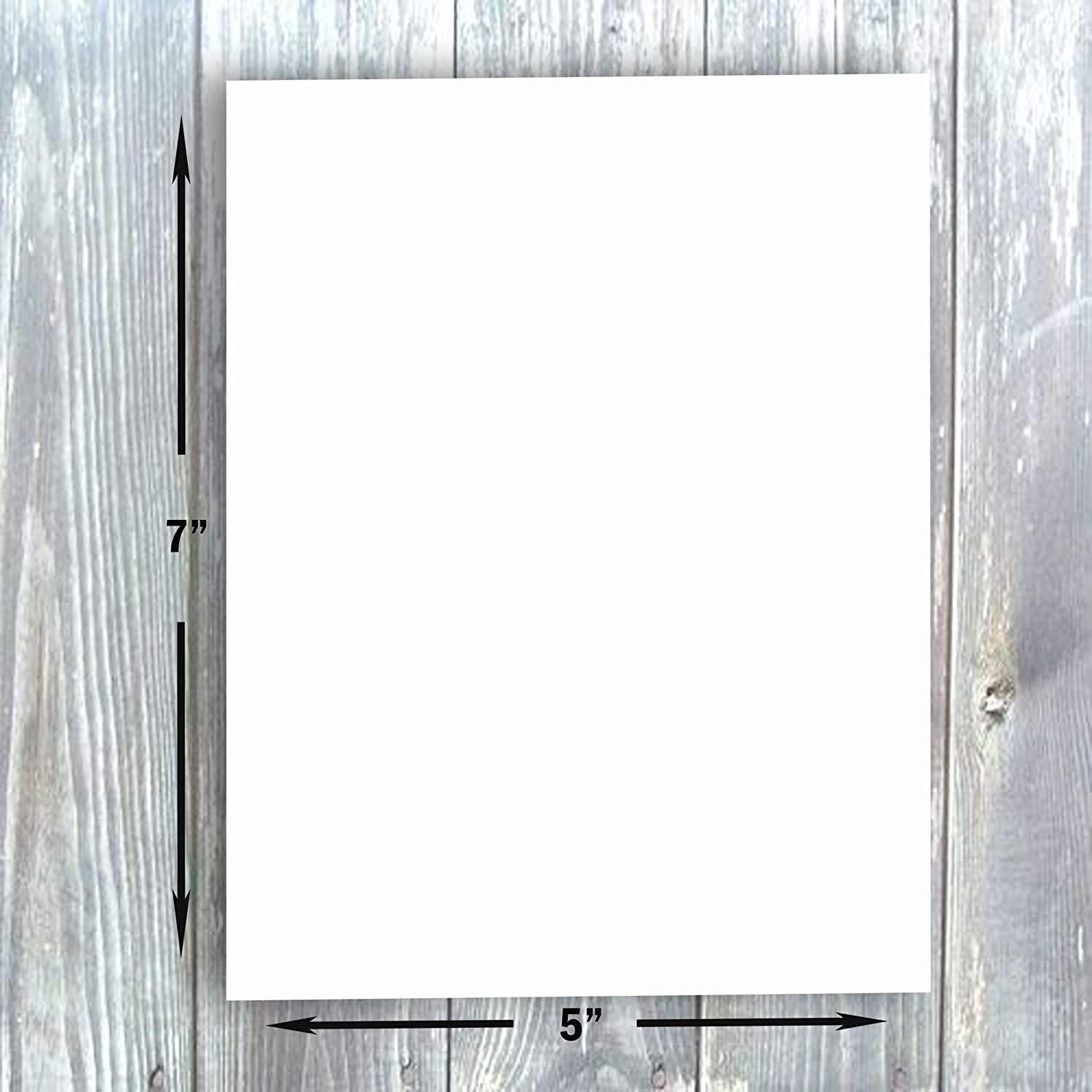 Hamilco Blank Cards 5x7 White Cardstock Paper 100 lb Cover Card Stock ...