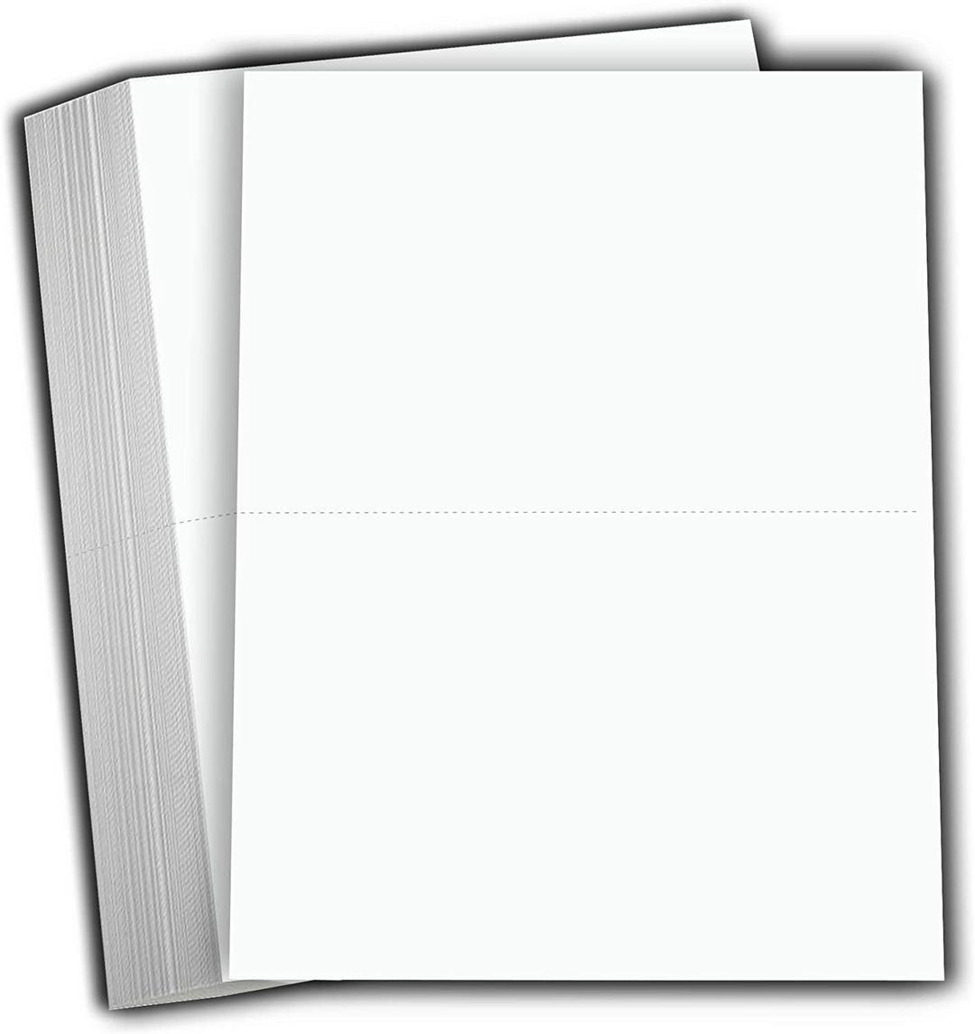 Hamilco 5x7 Blank Cardstock Cards - 80 Lb Thick White Paper With Envelopes, 100 Pack For Printing