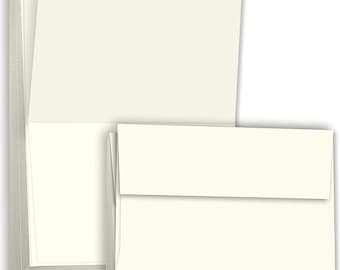 Hamilco Blank Greeting Cards and Envelopes 5x7 Folded Cream Card stock 80 lb Cover 100 Pack