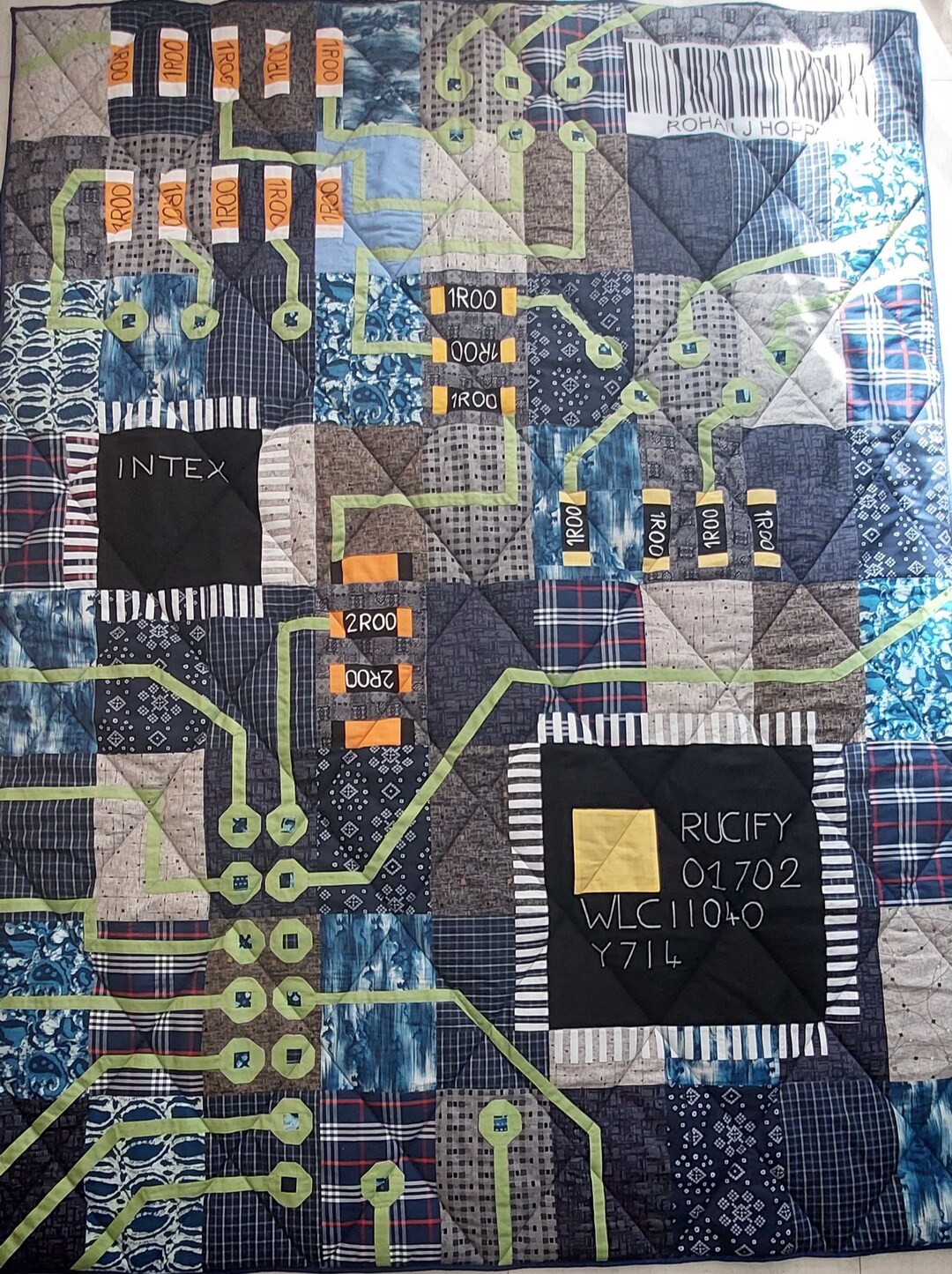 Circuit Board Quilt Etsy