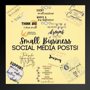 Support Small Business Social Media Posts for Instagram Facebook Snapchat and Pinterest