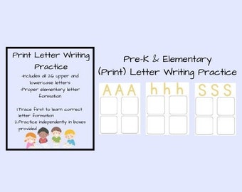 Uppercase and Lowercase Preschool Printable Writing Practice Journal