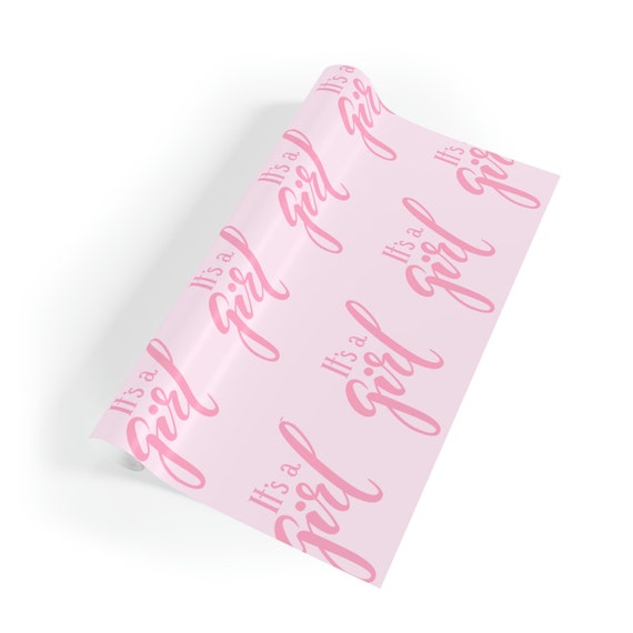 Gift Wrapping Paper Rolls, 1pc Its a Girl Baby Shower Wrapping Paper Baby  Gifts 