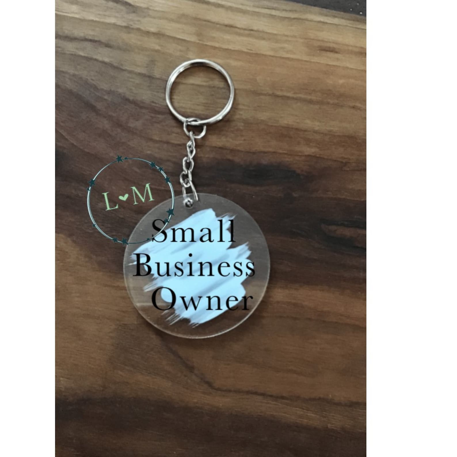 Small business owner key chain small business acrylic key