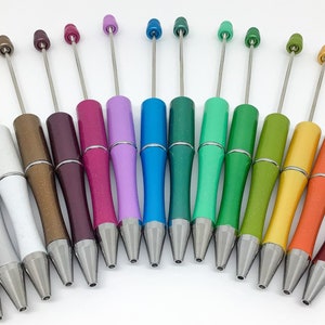 5 Beadable Ball Point Pens // 5 Pens // 20 Colours Available // Beaded Pens // Add Silicone Beads