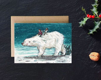 Polar Ride Christmas Cards KatieWallerShop