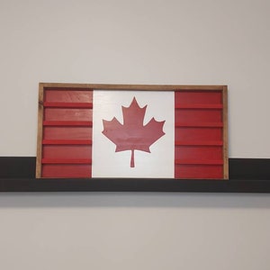 Canadian Flag Challenge Coin Display