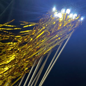 20 beleuchtete Hochzeits-Sende-off-Zauberstäbe GOLD / SILBER / CHAMPAGNE Tinselpackungen mit 20 Stück