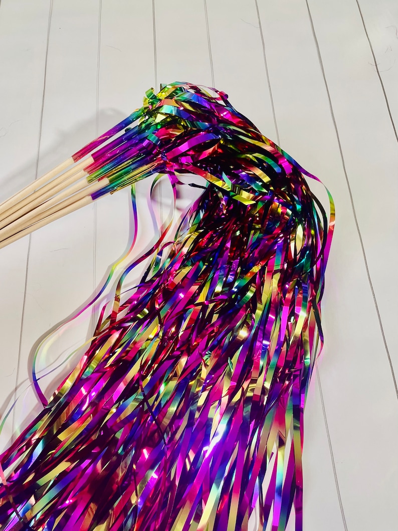 Streamer Sticks Rainbow Wands - Event or Birthday Party, 12 Pack - Etsy