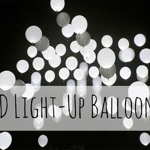 Illuminez votre célébration de mariage avec un ensemble de 50 ballons lumineux à LED – Parfait pour un lancement de ballon ou une décoration de table élégante