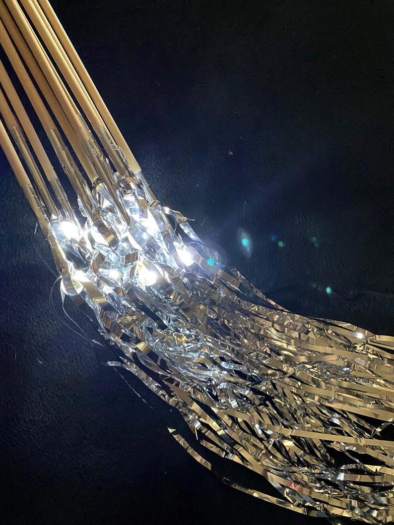 Lighted Wedding Wands: "Star Light" LED Tinsel Send-Off Exit or party Favors Best Quality longer streamers and wands made in USA image 1
