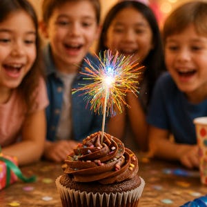 Sichere LED-Wunderkerzen-Alternative, langlebige Geburtstagstortendekoration, wiederverwendbarer LED-Getränkerührer, Lamettastab für Kindergeburtstage