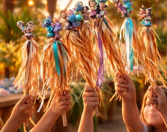 Lilo & Stitch Party Wands: Handmade Tropical Birthday Favors
