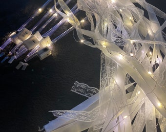 Fairy Light Wedding Wands: Ribbon, Lace & Bell - Ready to Shine