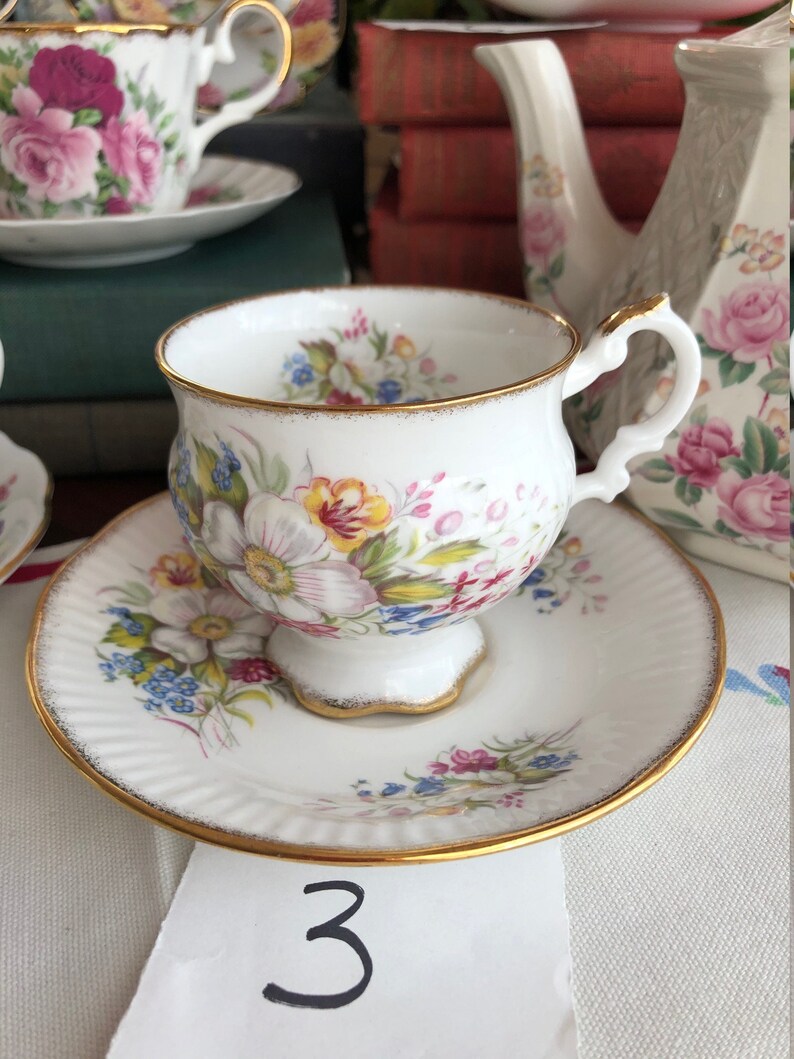 Vintage China Tea Cups Collectible Dainty Antique Tea Cups One Etsy