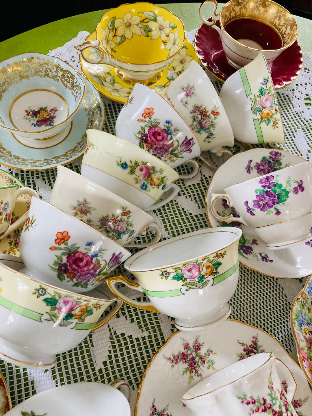 Tea Cups Fine China Vintage Mismatched / Matched / Party Supply Tea