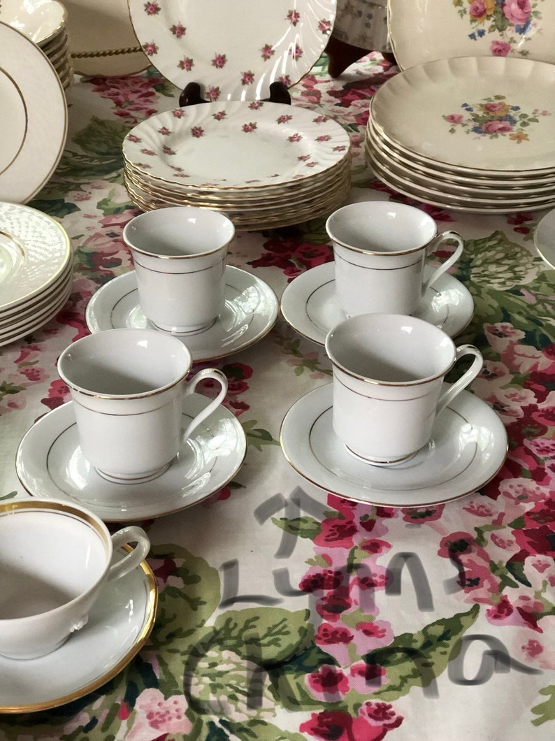 Vintage China Tea Party Set Kahla Konitz Tea Pot Chipped, Creamer and