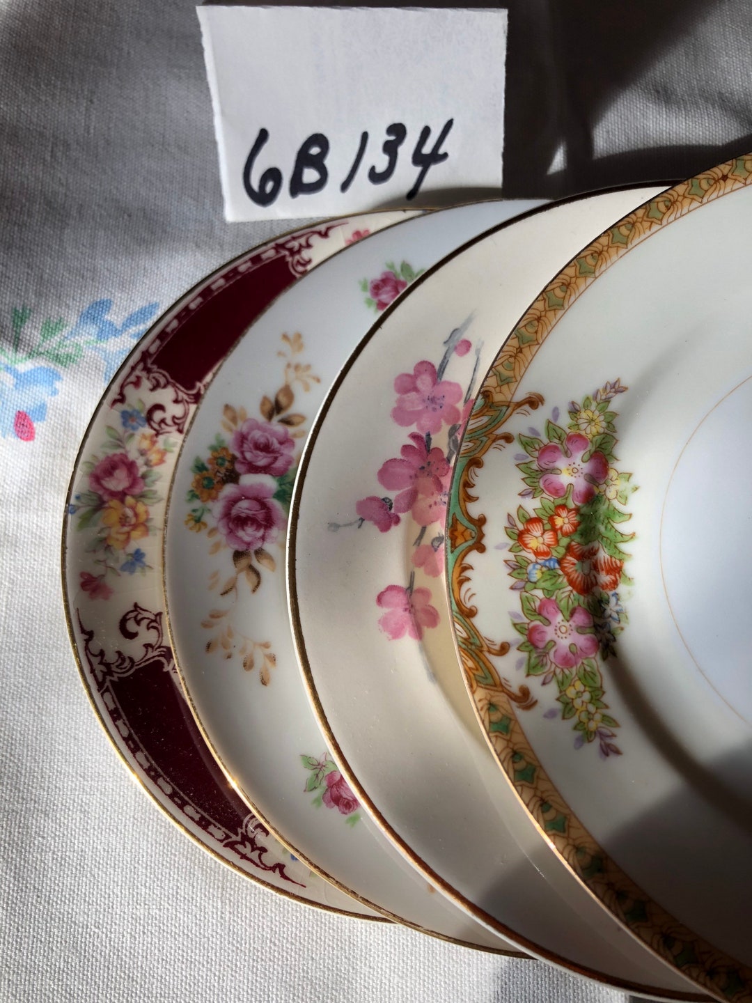 Vintage Fine China Dessert Plates / Tea Party Mismatched China 6b138 Etsy