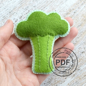 Felt pattern pdf BROCCOLI . Felt food PATTERN felt toy food tutorial pretend food felt ornament pattern vegetables felt pattern