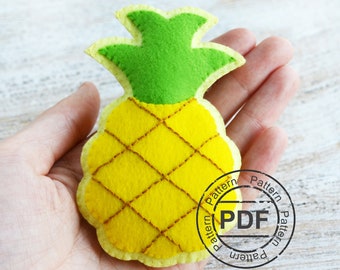 Felt Pineapple Pattern: DIY Play Food (PDF Pattern)