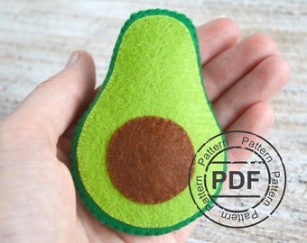 Avocado felt food PATTERN pdf