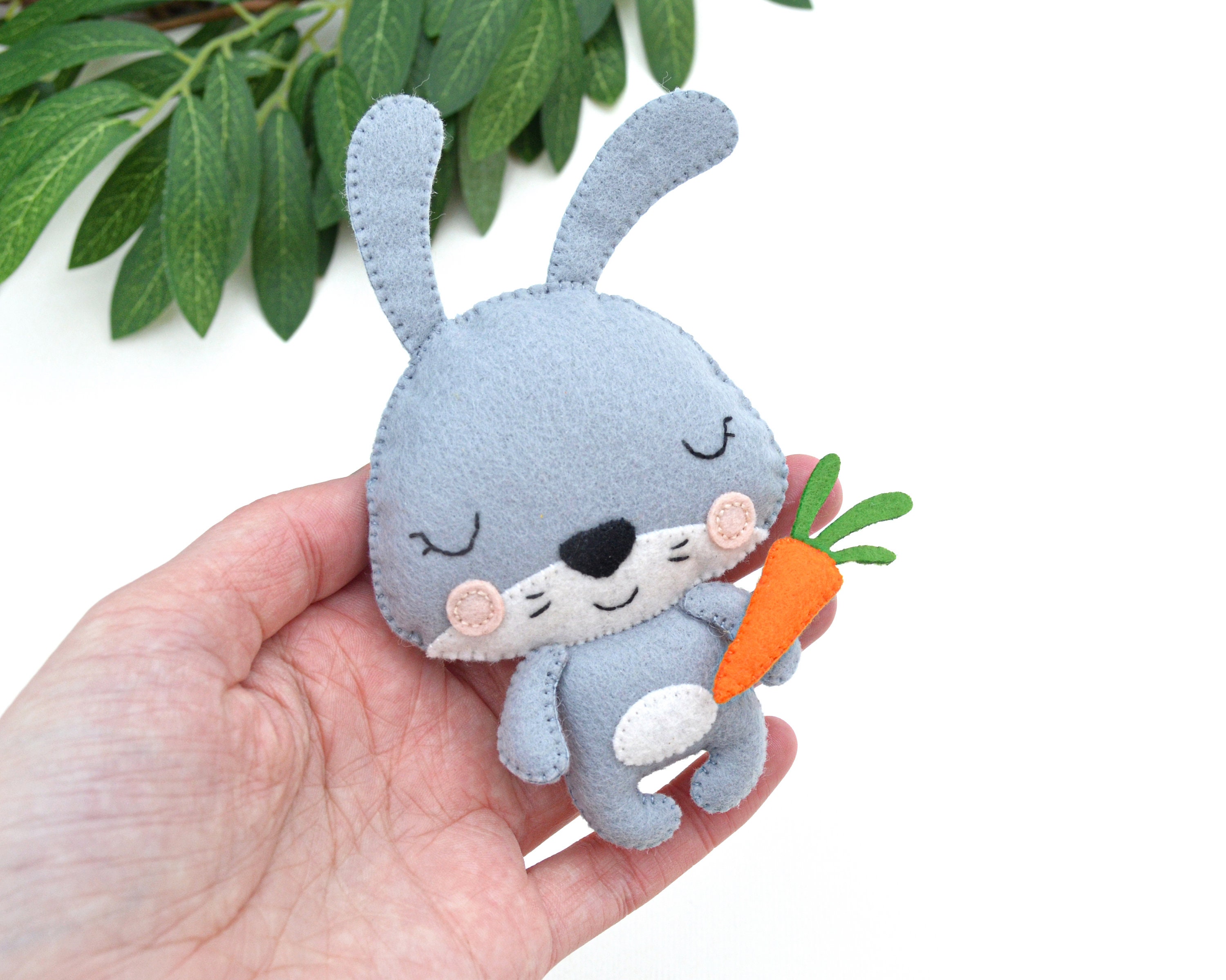Felt Bunny Toy PATTERN Pdf Digital File . Easter Sewing Patterns . Felt ...