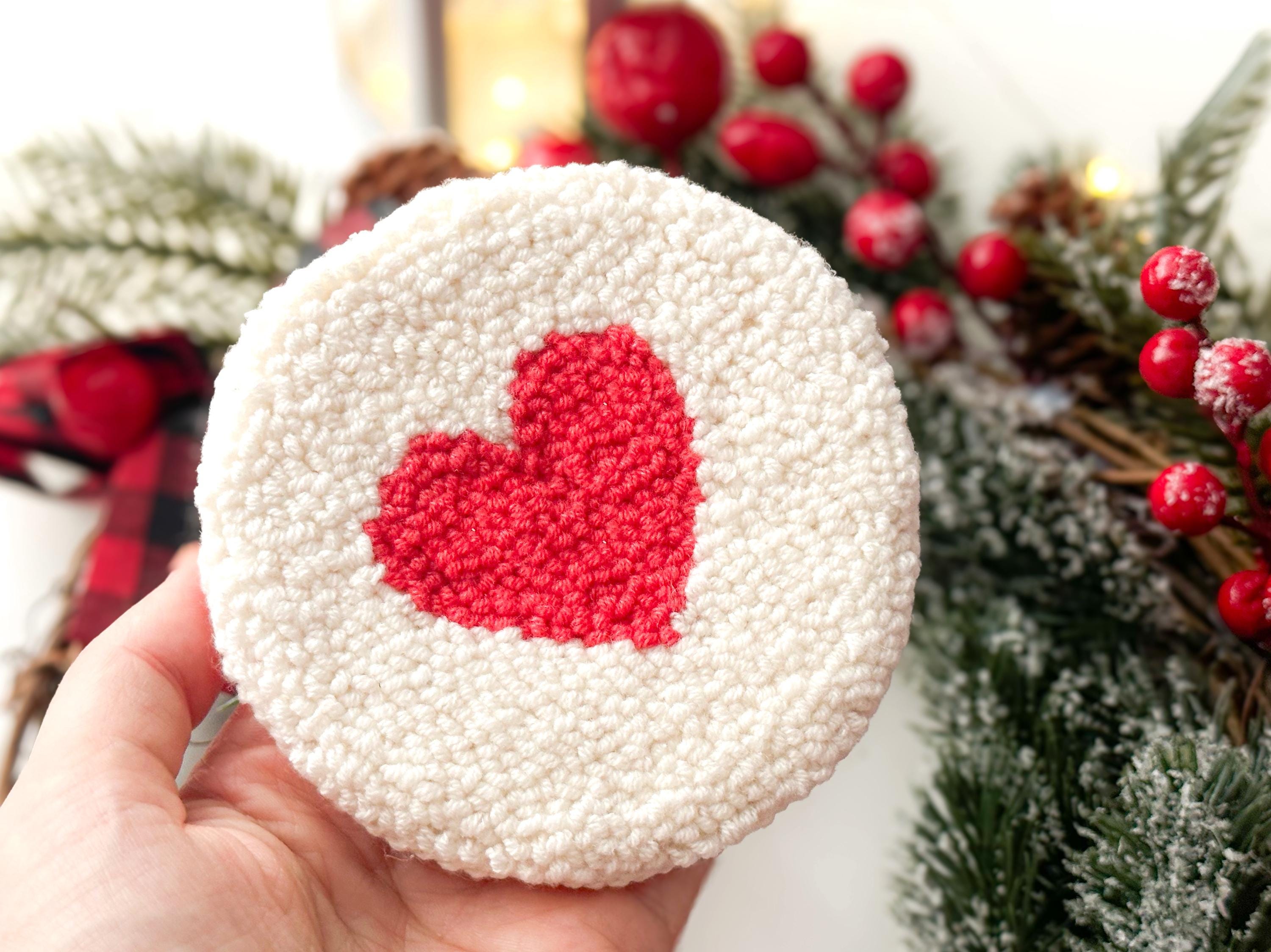 Christmas Punch Needle Pattern . Holiday Coaster Designs PDF Pattern ...