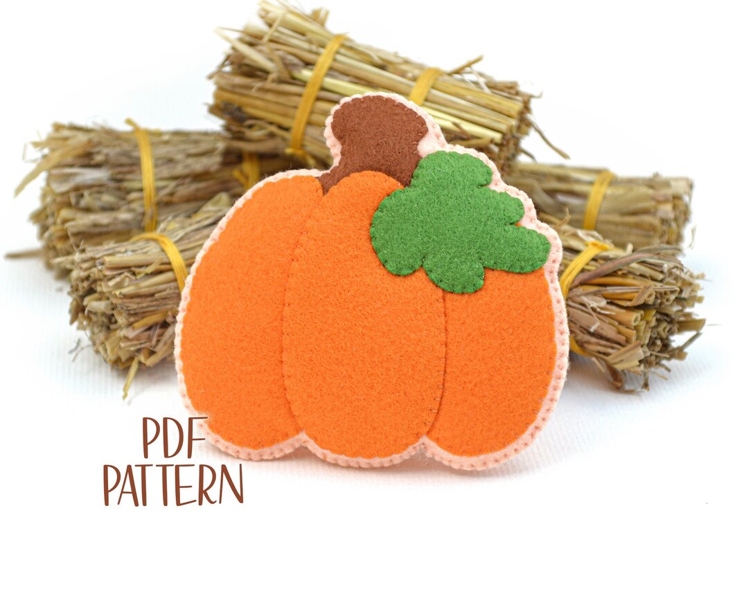 Pumpkin Felt PATTERN Pdf . Halloween Sewing Pattern . Holiday Etsy