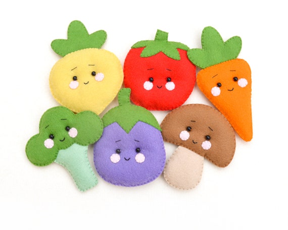 フェルトで作る野菜の型紙：おままごと縫い（PDF型紙） - Etsy 日本