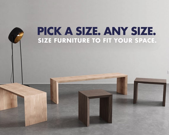 Custom Wooden Bench Sized To Your Dimensions Simple Etsy