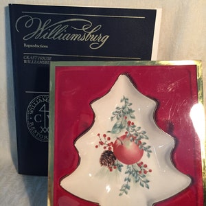 Colonial Williamsburg Lenox Boxwood & Pine Tree Candy Dish
