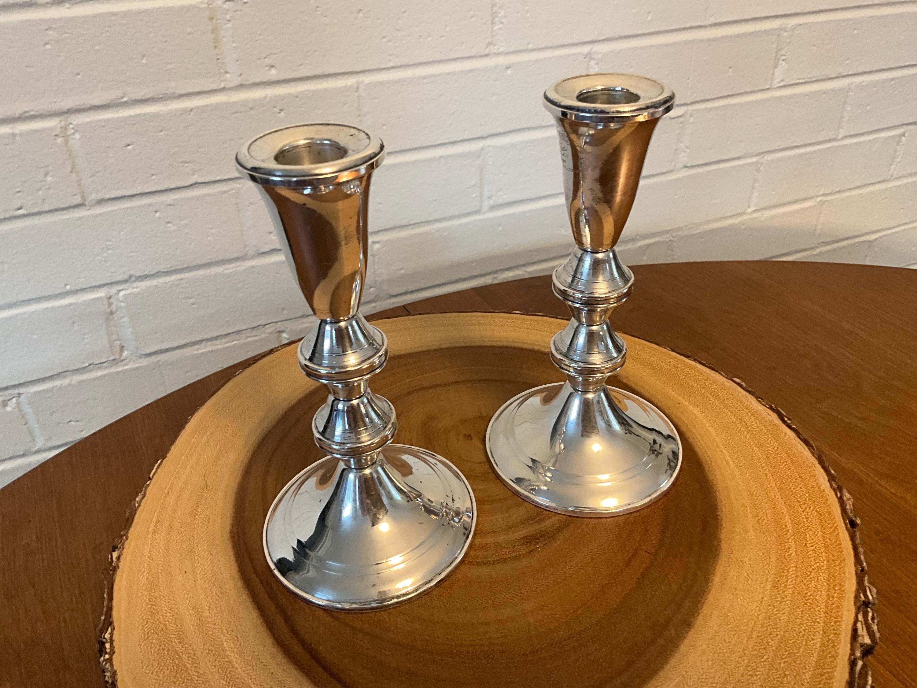 Duchin Sterling Weighted Candle Holders - Etsy