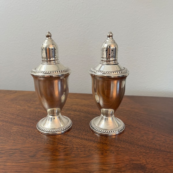 Sterling Silver Salt and Pepper Shakers Etsy