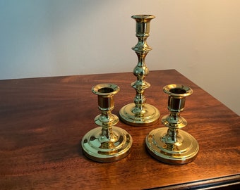 Baldwin Brass Candle Sticks Set of 3